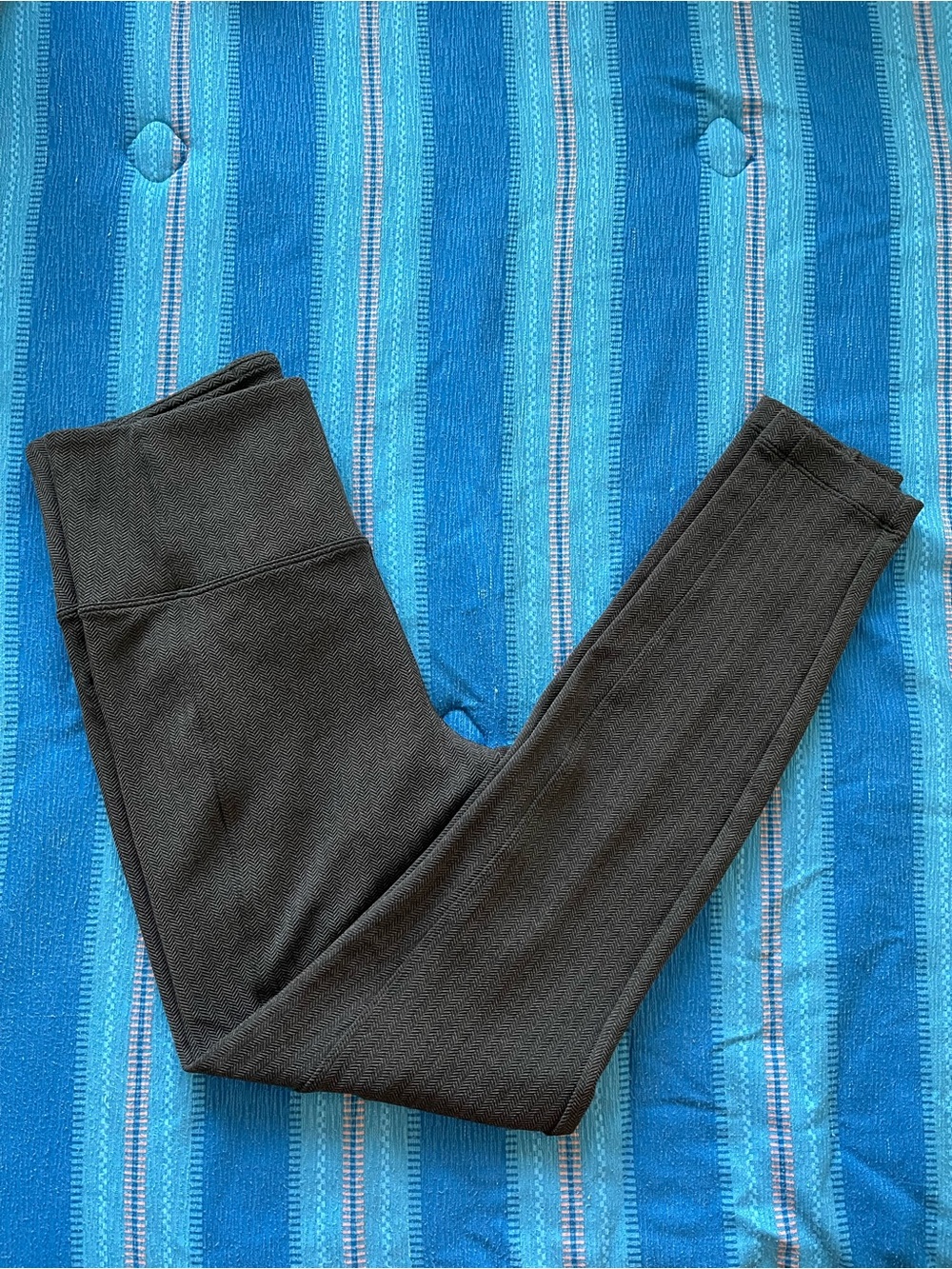 Athleta Dark Brown Herringbone Leggings-Size SP - Picture 2 of 9